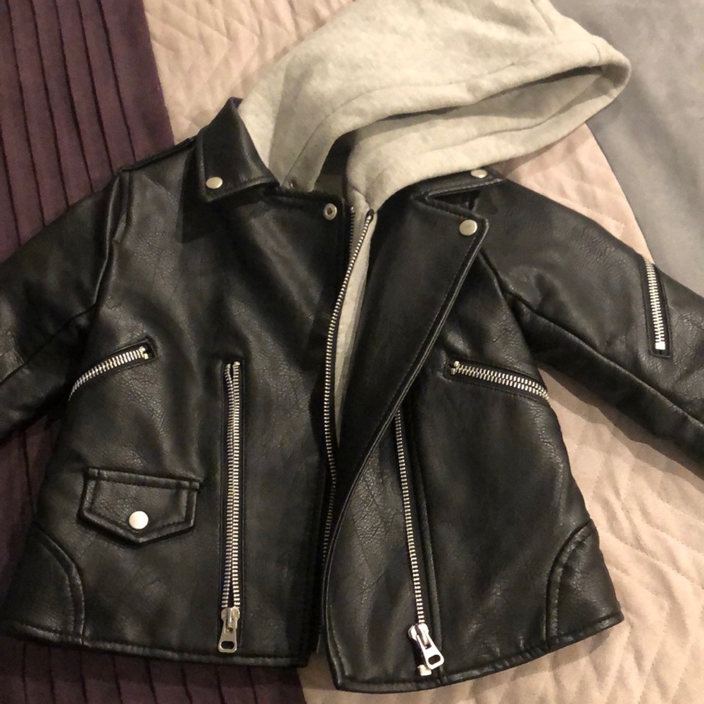 Zara motorcycle leather jacket